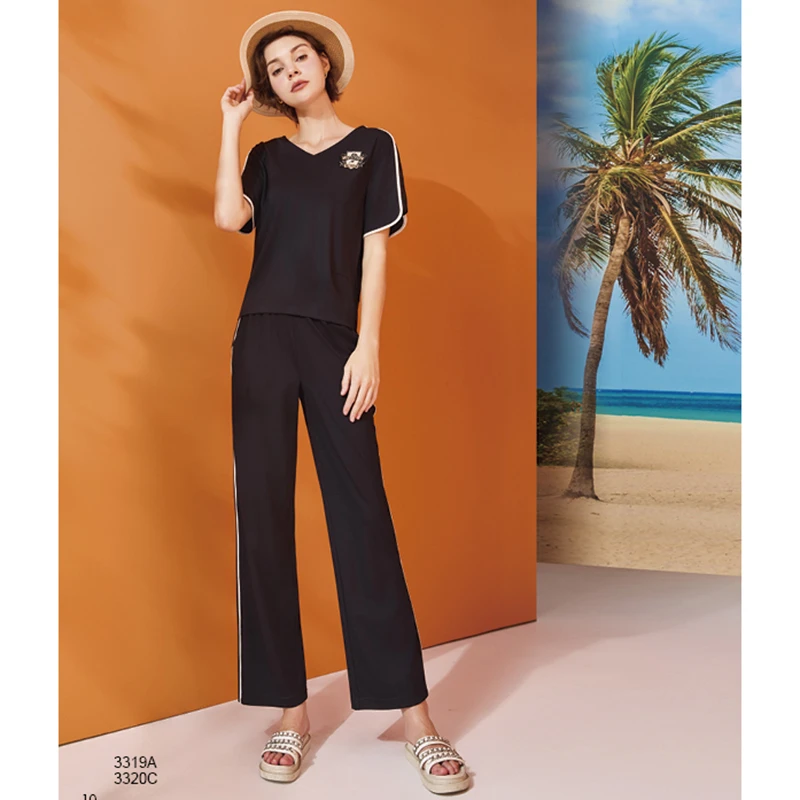 台湾品牌女装春夏新款时尚气质休闲裤子 芳3320C