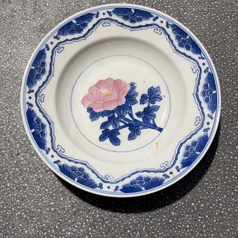 陶瓷8寸手绘深盘两个