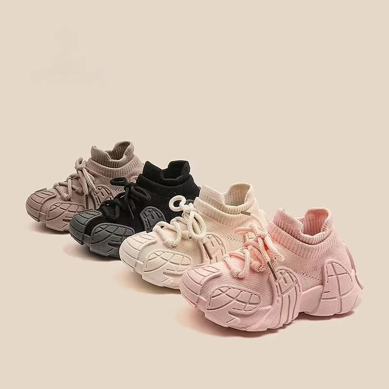 儿童宝宝鞋袜子鞋运动透气飞织男童休闲春秋新款女童软底时尚童鞋