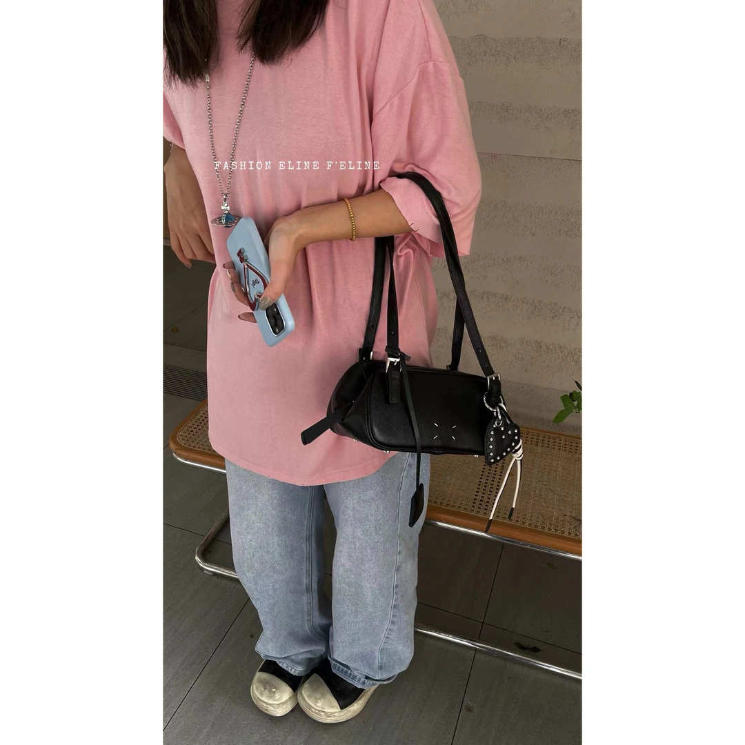 5102黑色新款时尚通勤真皮女包