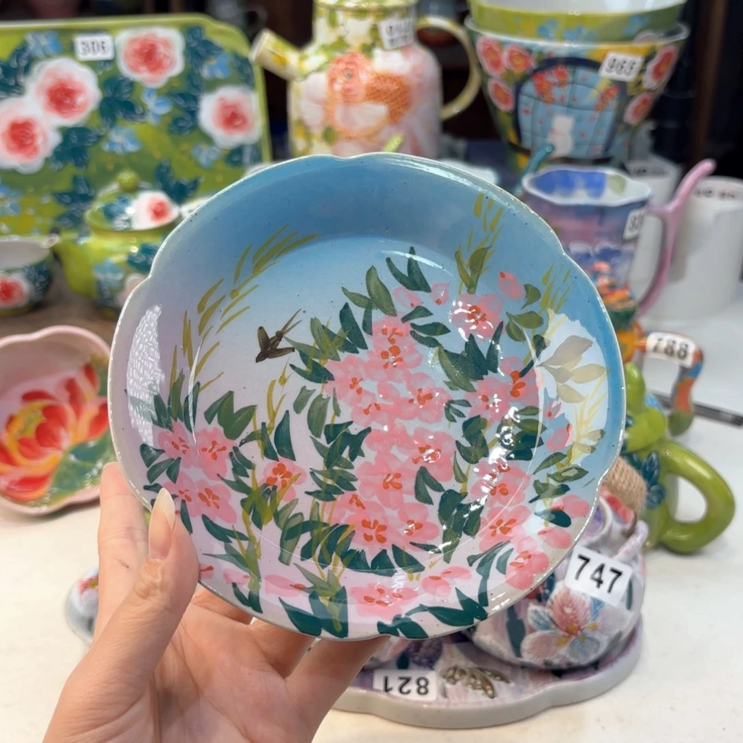 景德镇手绘高温釉下彩陶瓷茶具