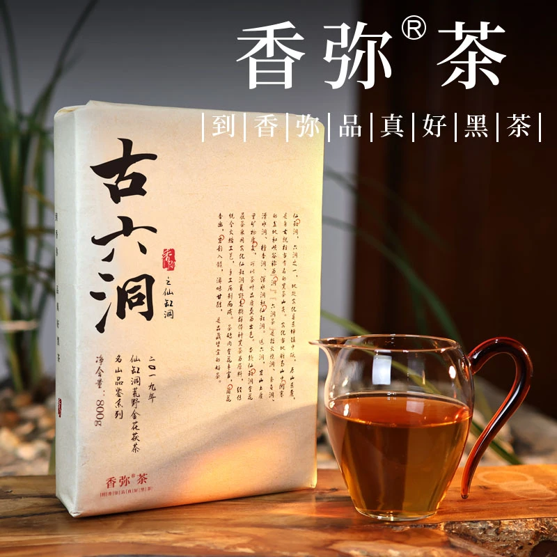 古六洞之仙缸洞荒野金花茯茶收藏级湖南安化黑茶2019天尖茯茶800g