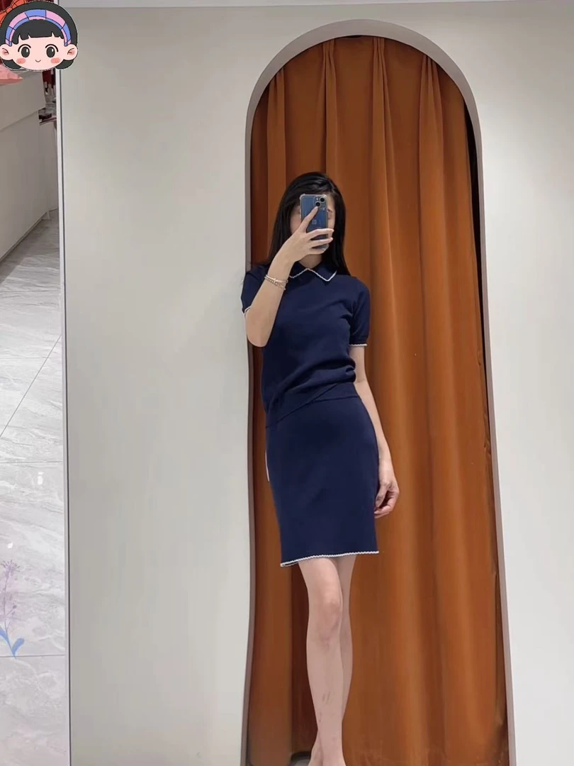 气质风裙子套装女装2025新款夏季短款无袖背心上衣半身短裙两件套