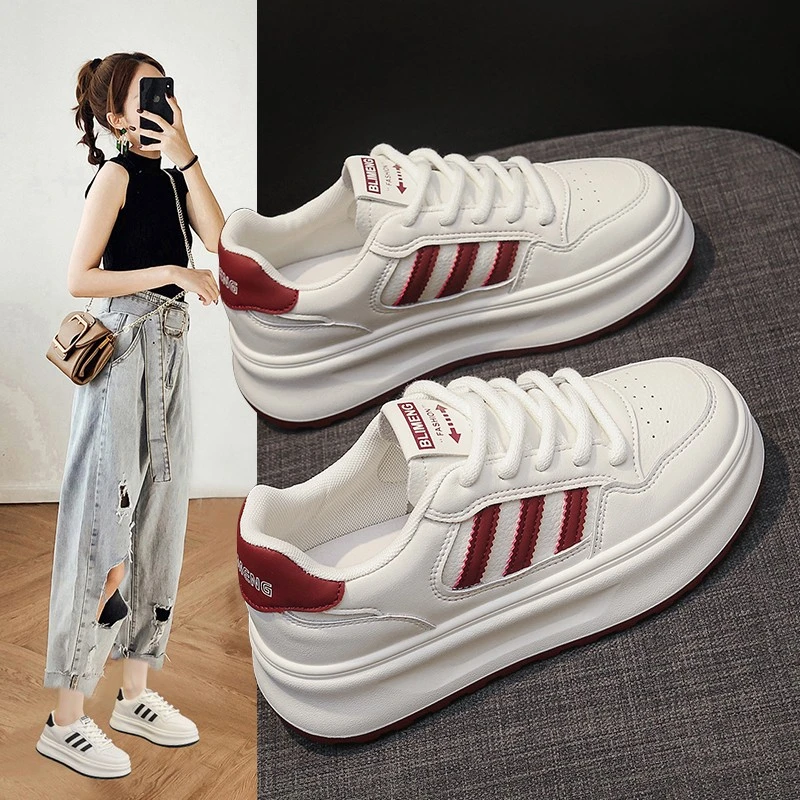 506厚底防滑软底2024秋季新款小白鞋女百搭爆款单鞋运动休闲鞋