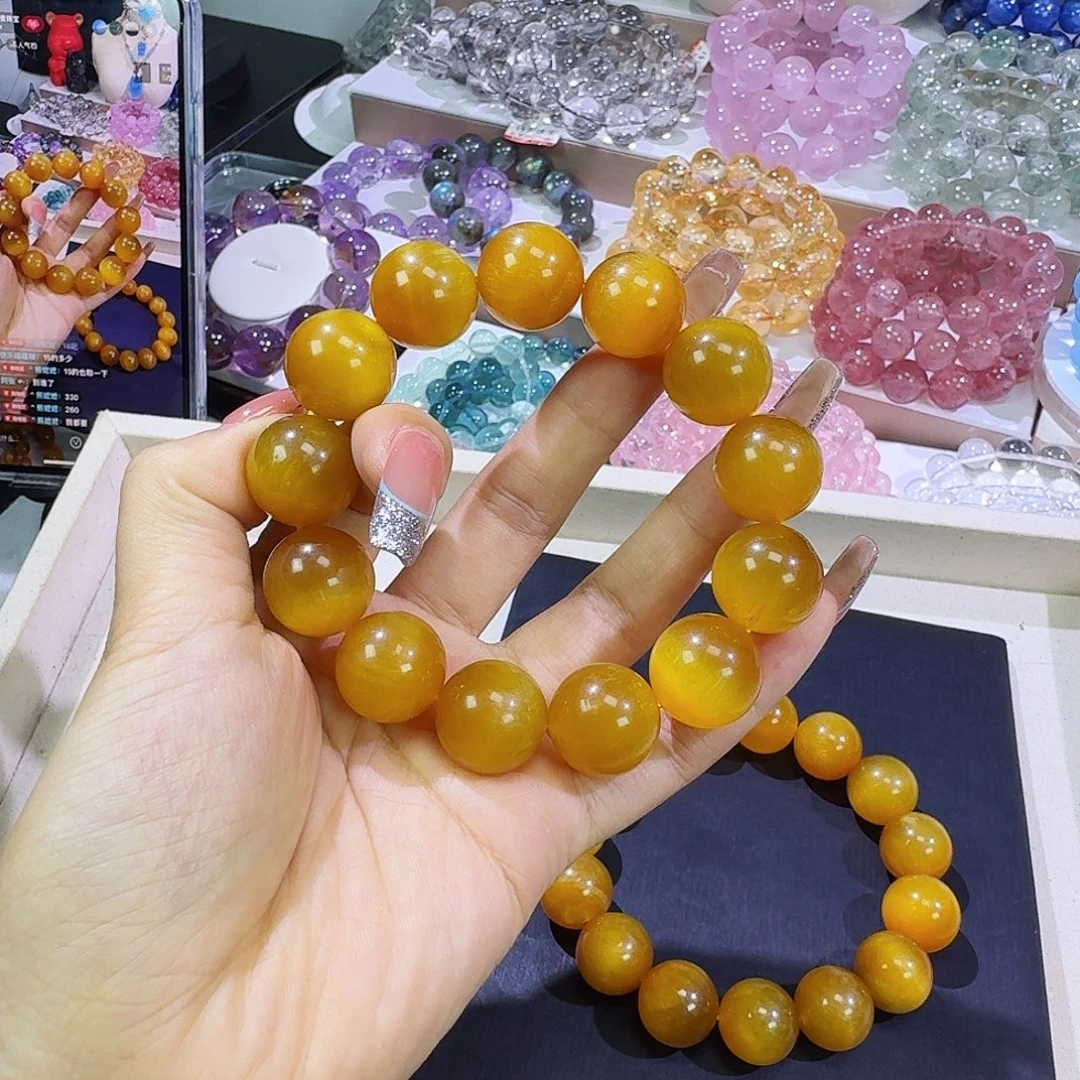 ^***嬷未镶嵌手链水晶金虎17