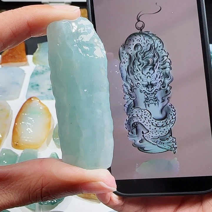 定制翡翠未镶嵌翡翠挂件