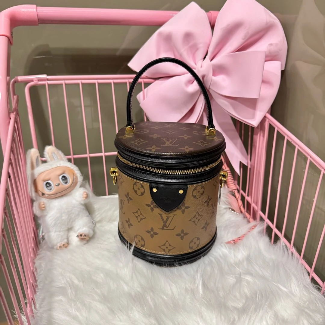 99新 LouisVuitton/路易威登 老花发财桶斜挎包/7685