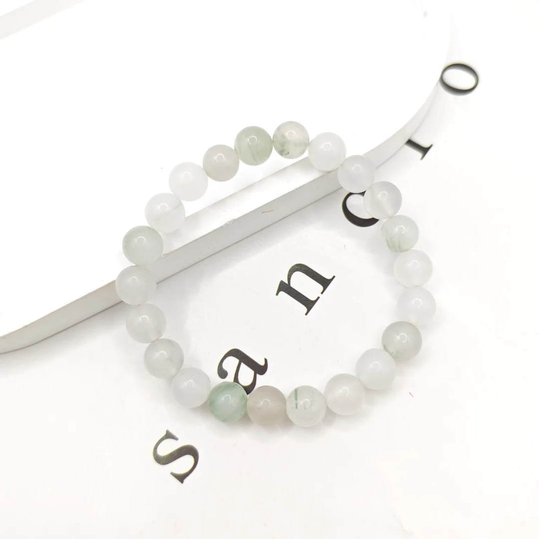 天然玉石 简约冰透百搭单圈手串 T101（多样性发货，拍一发一）
