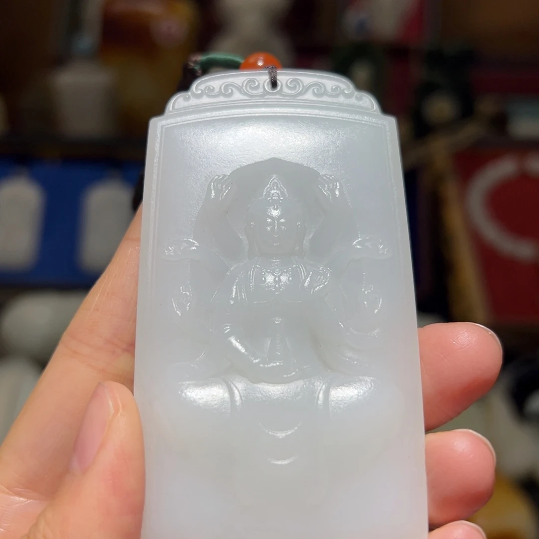 墨***心和田玉未镶嵌挂件