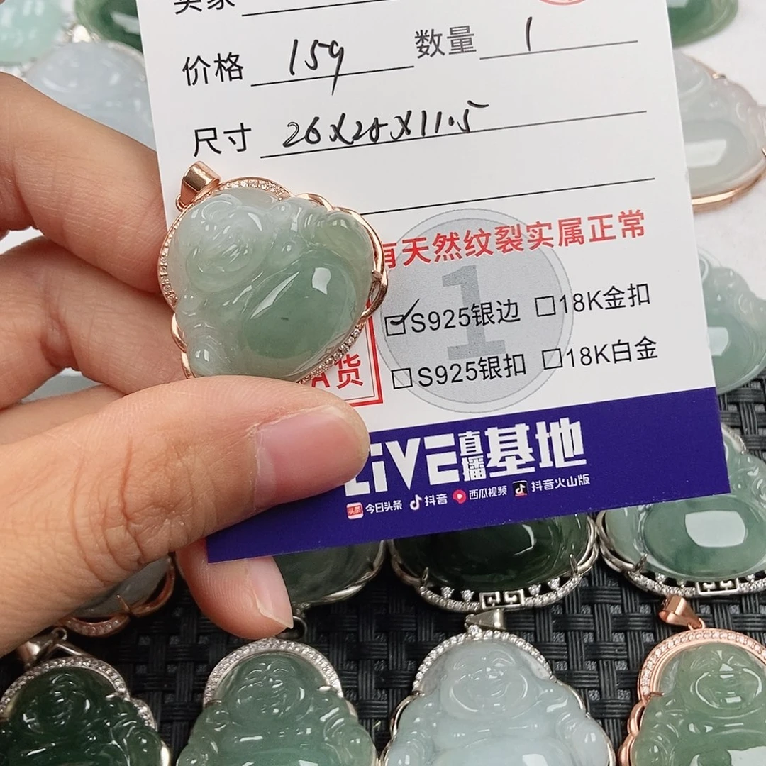 翡翠银S925镶嵌颈饰