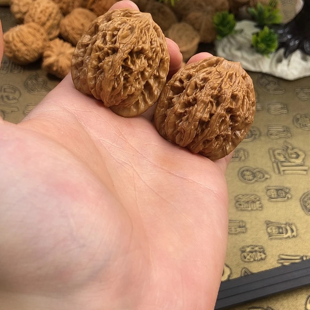 核桃红皮麦穗虎头40尺寸编号632打好底麦穗纹路好骨质硬