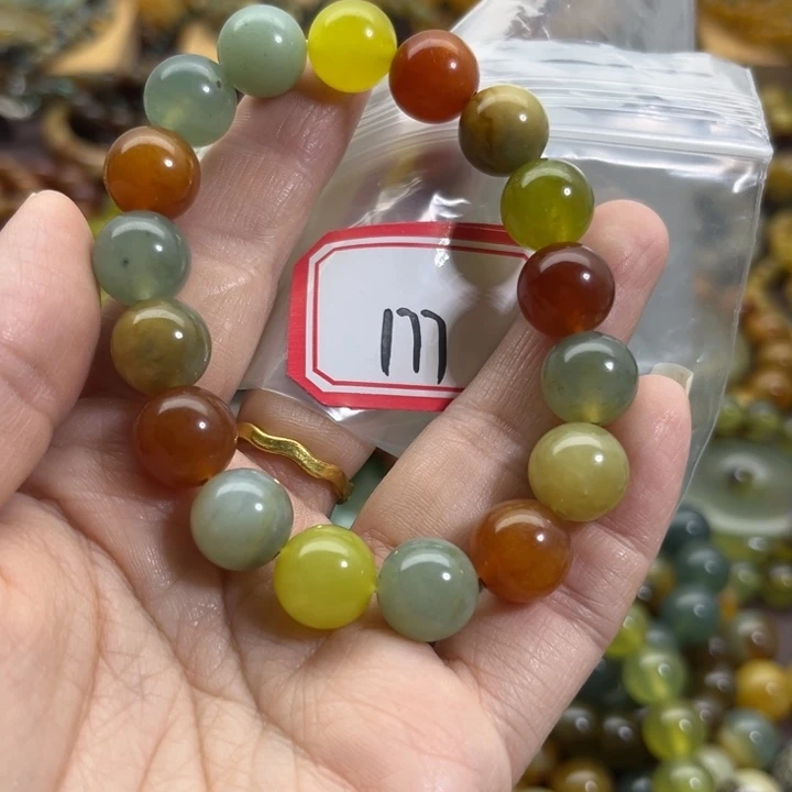 未镶嵌蛇纹石玉手链