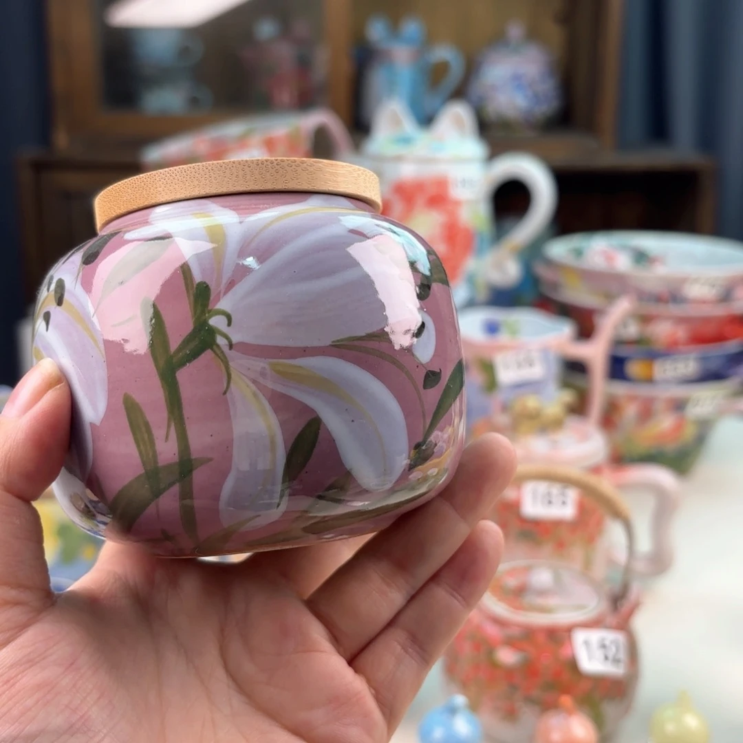 景德镇手绘高温釉下彩陶瓷茶具