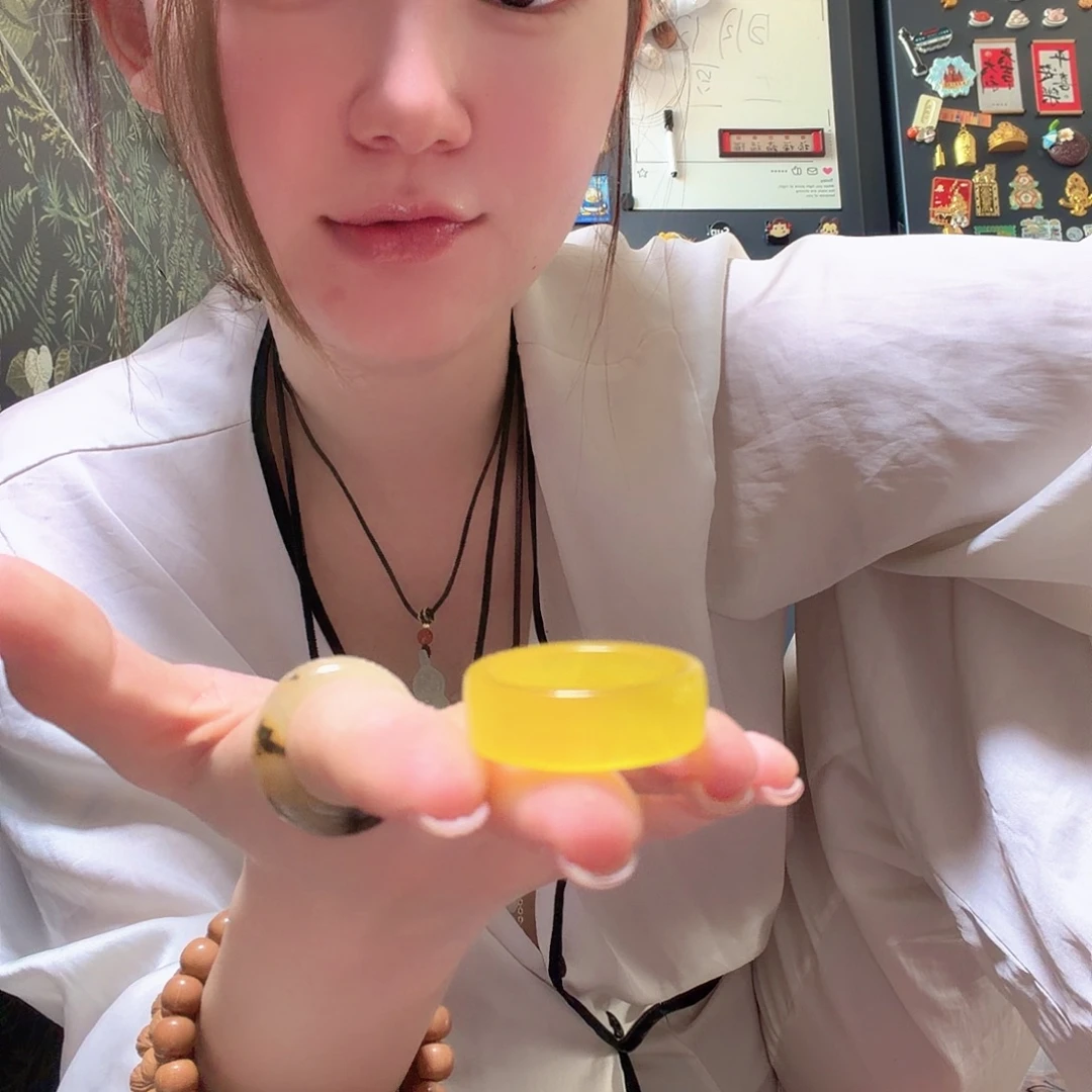 雾***）岫玉未镶嵌戒指21