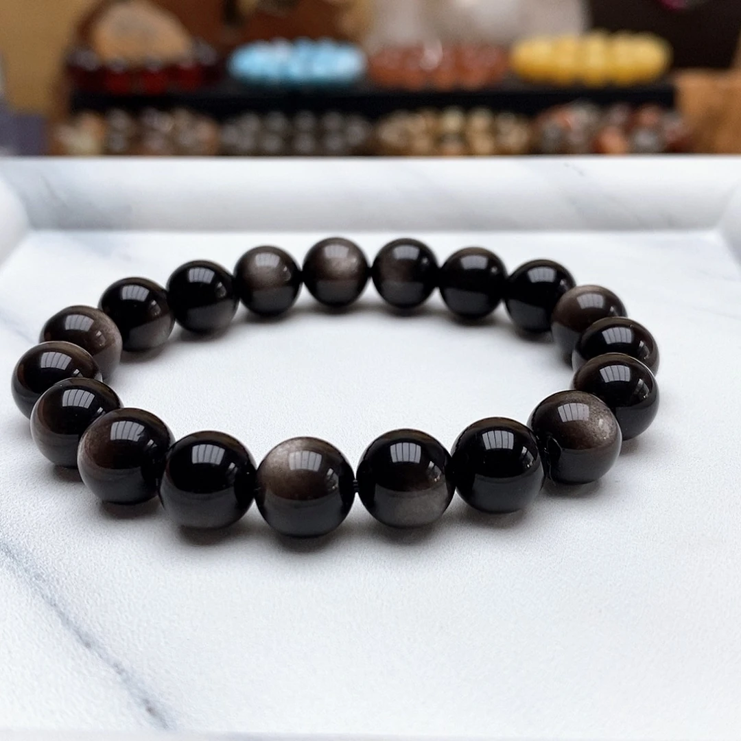 未镶嵌黑曜岩手链手链