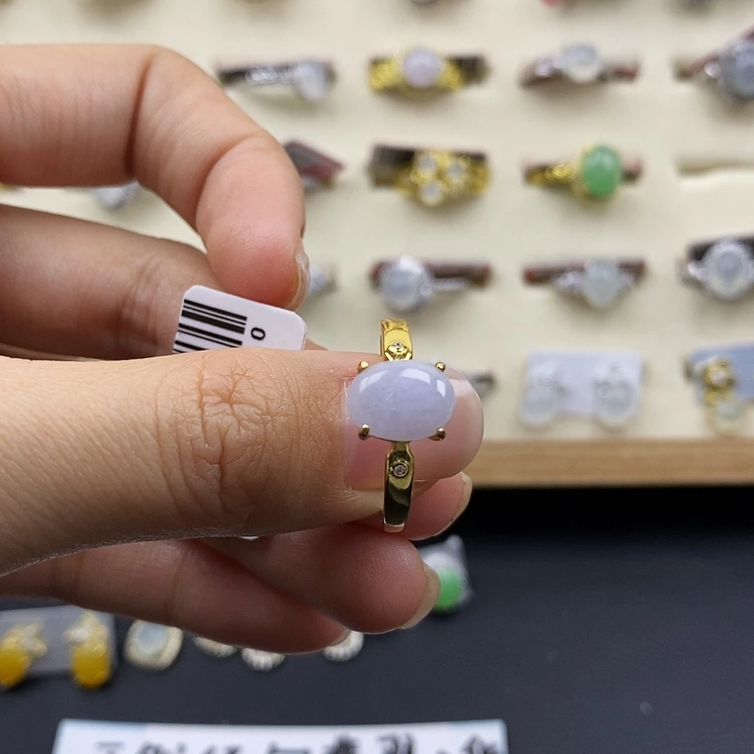翡翠银S925镶嵌戒指