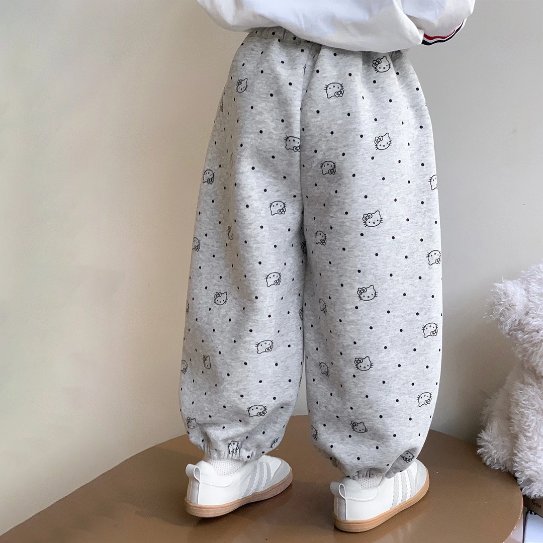 女童秋装卫裤宽松百搭春秋松紧带高腰长裤女休闲裤防蚊裤童装小童