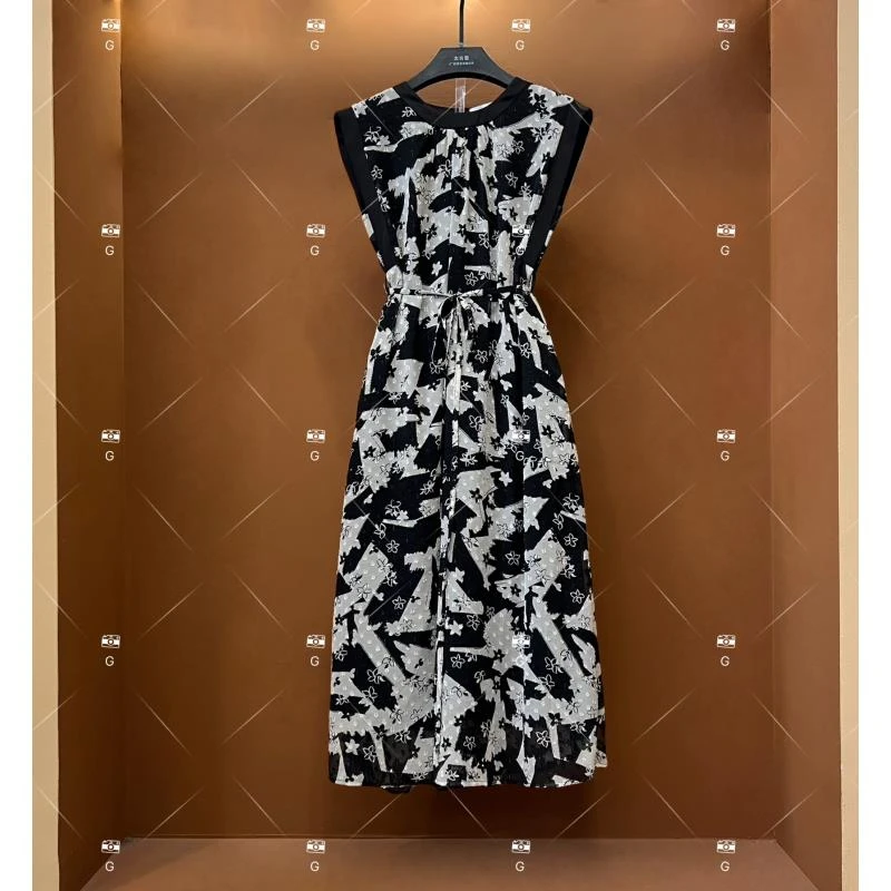 【祖】春夏丨设计师轻奢法式印花女士连衣裙 H-386
