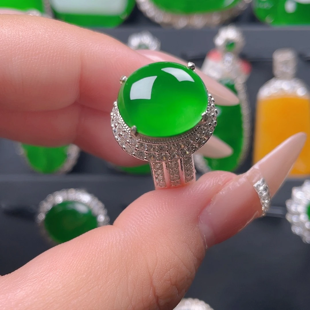 未镶嵌戒指翡翠蛋面