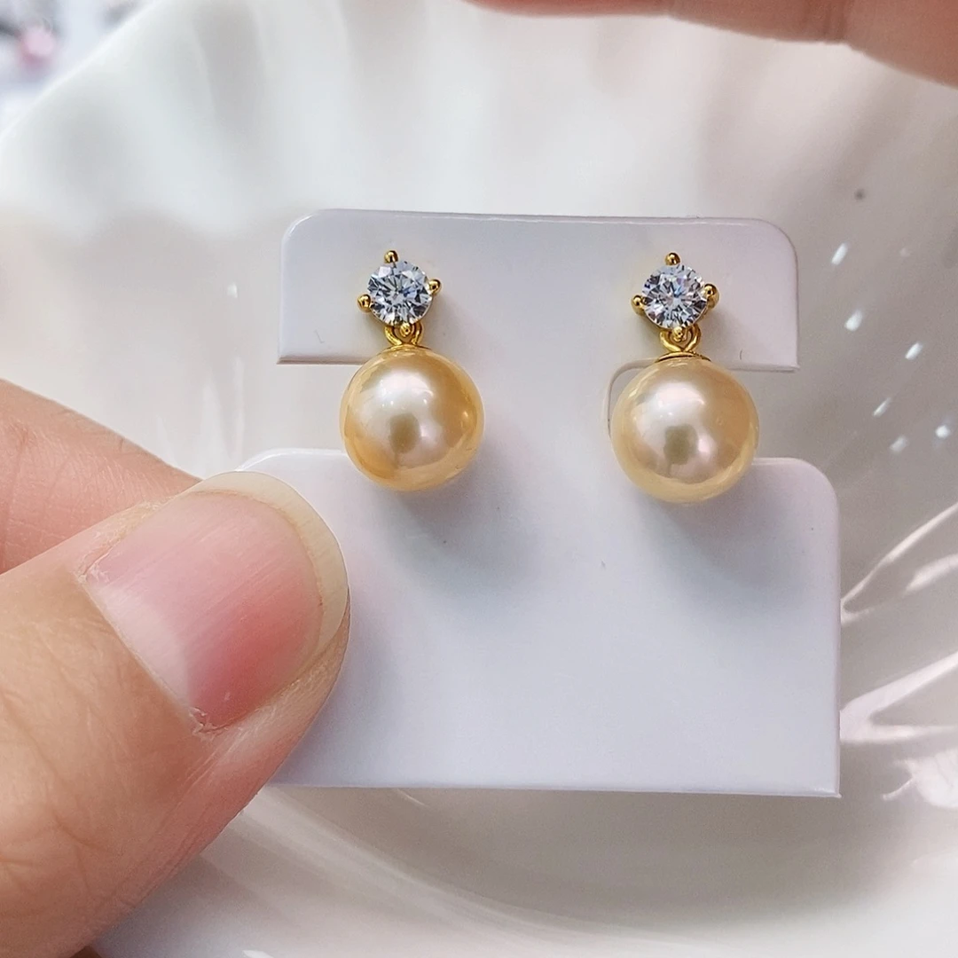 银S925镶嵌特价淡水耳饰淡水珍珠