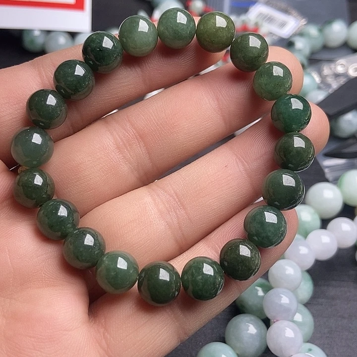 翡翠未镶嵌手链翡翠珠串