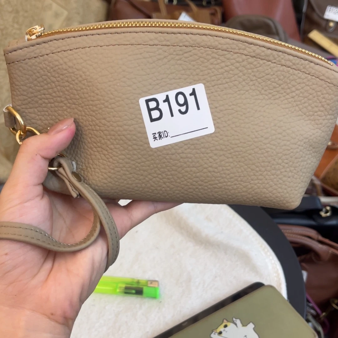 头层牛皮头层牛皮手拿包卡其色191