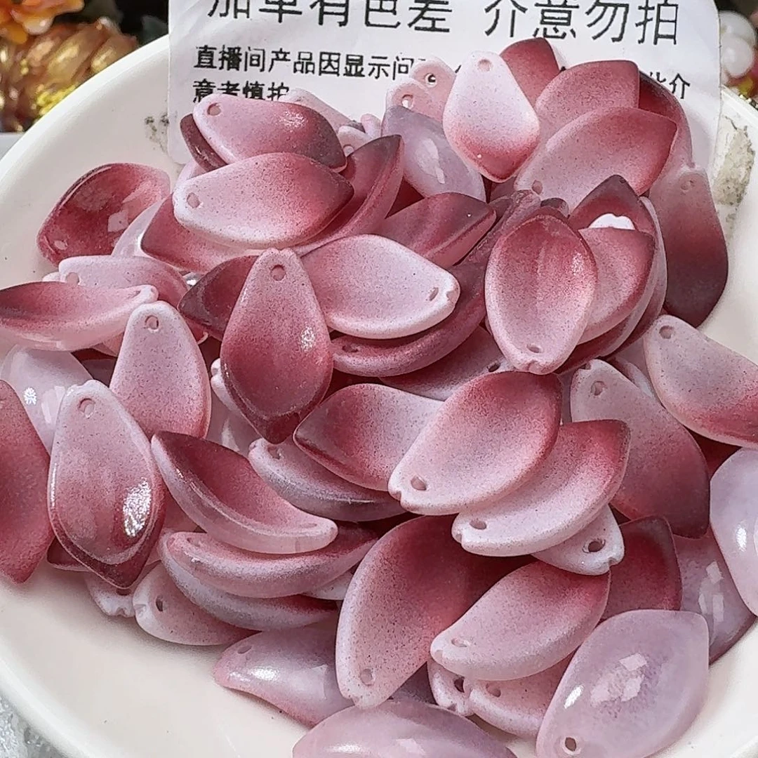 玻璃151号 瓷绒大洛神花 微瑕