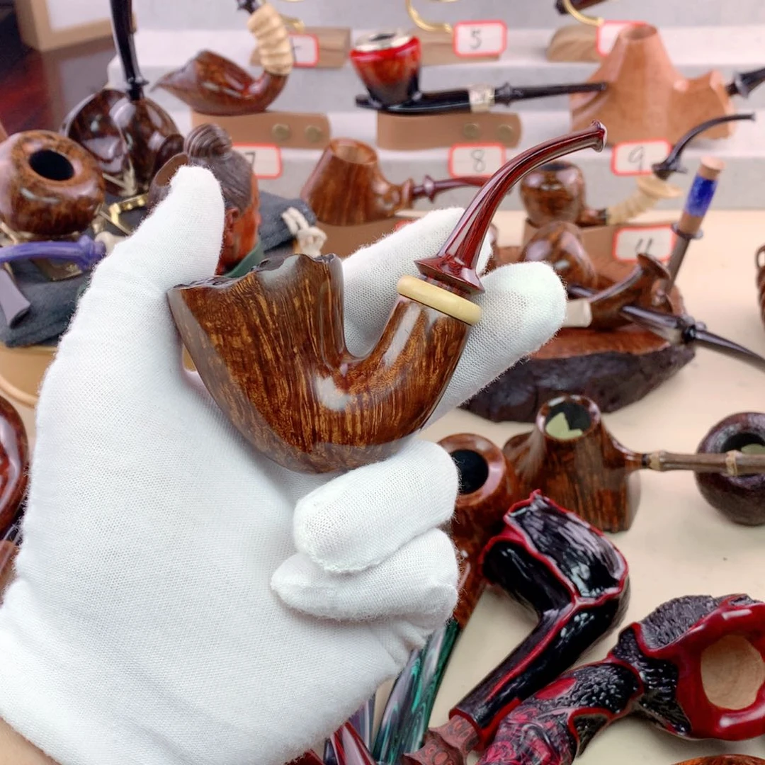 石楠木大弯空腔烟斗3mm