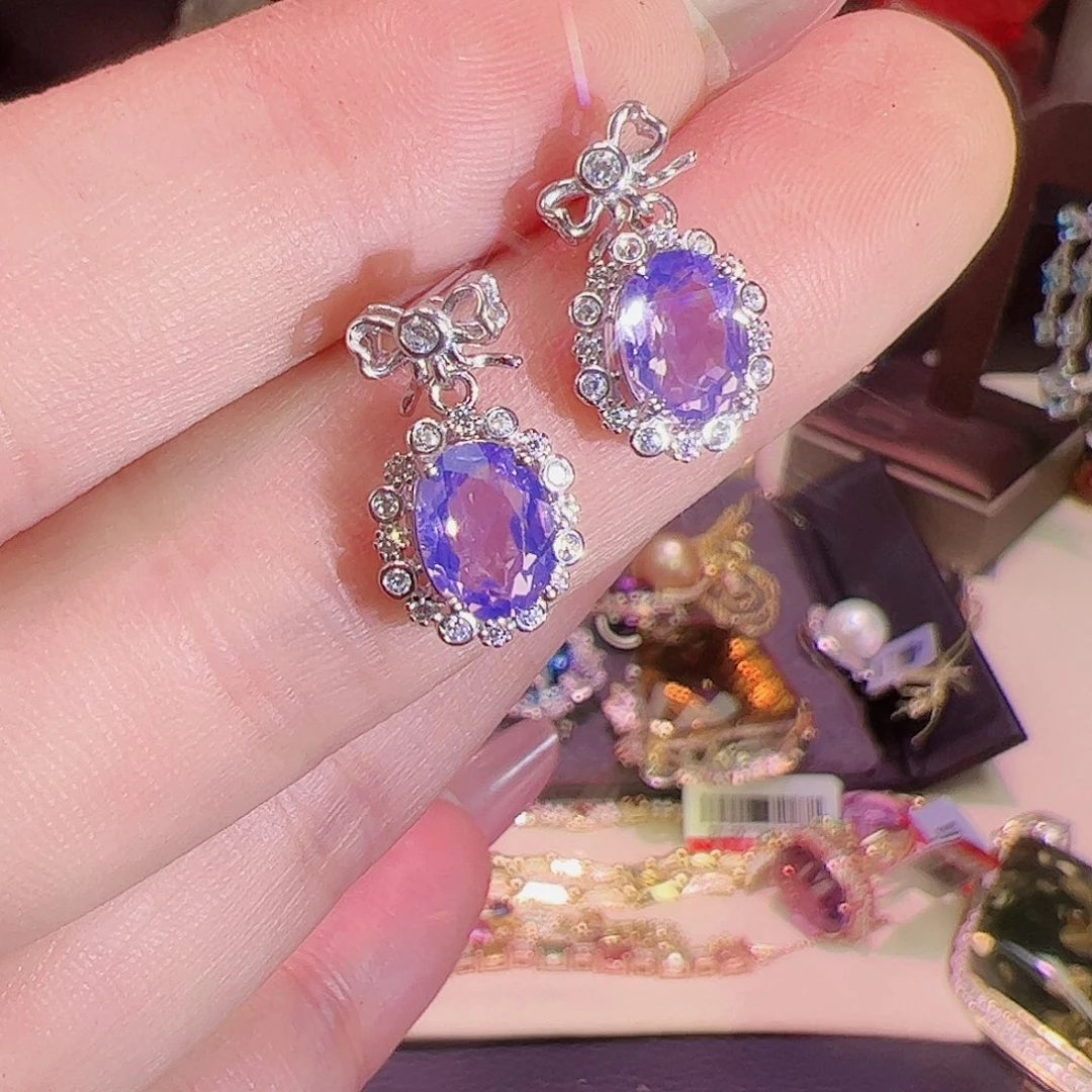 紫晶紫水晶银S925镶嵌