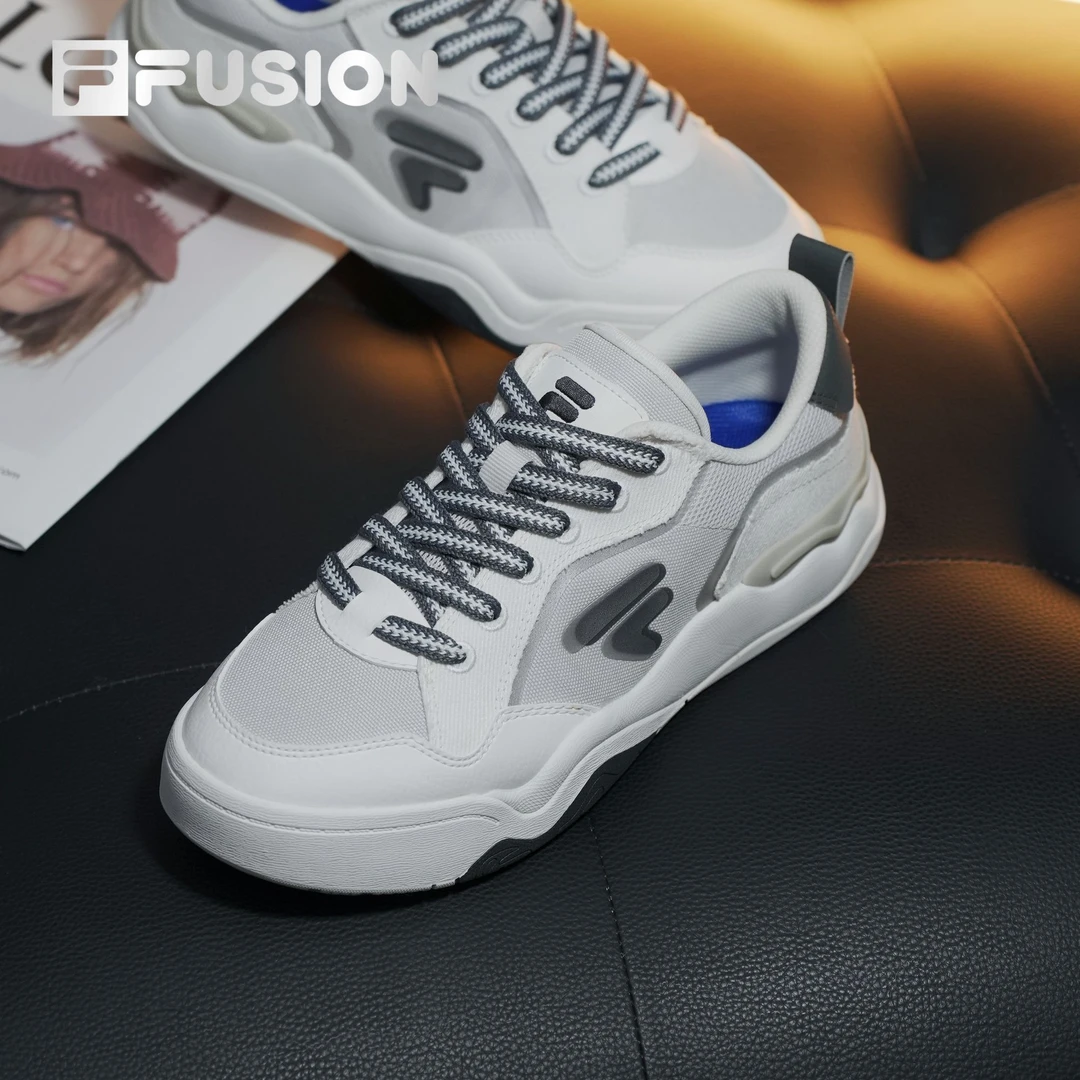 【潮酷百搭】FILA斐乐KICK二潮酷拼接软弹中底百搭休闲增高帆布鞋