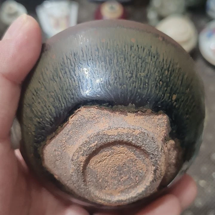 吉***祥摆件一件精美黑釉兔豪小盏全品