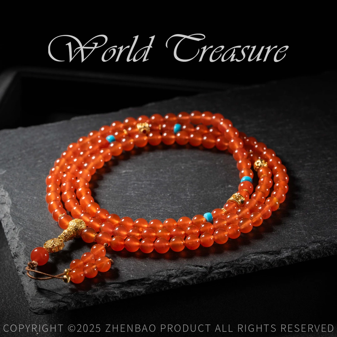 【世间臻宝】收藏级·南红冰红DIY佛珠项链/Q3158/5m/多样性发一件30