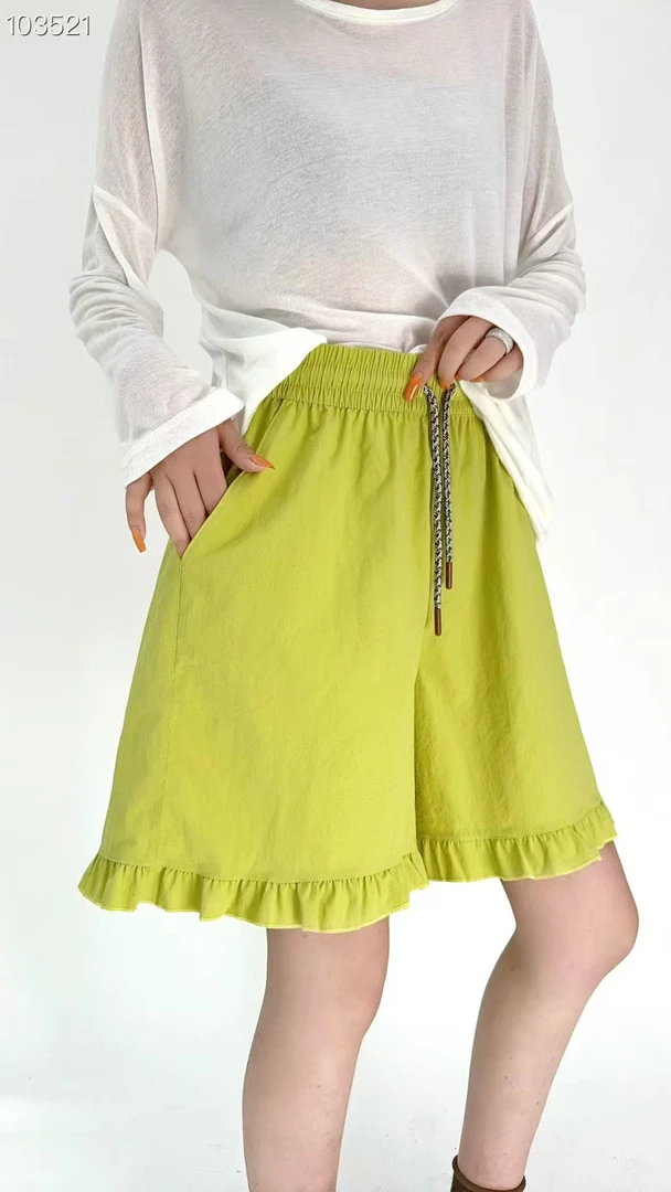 【荷叶边短裤】25768款【LULU皱】女短裤洋气裙休闲裤百搭 夏季