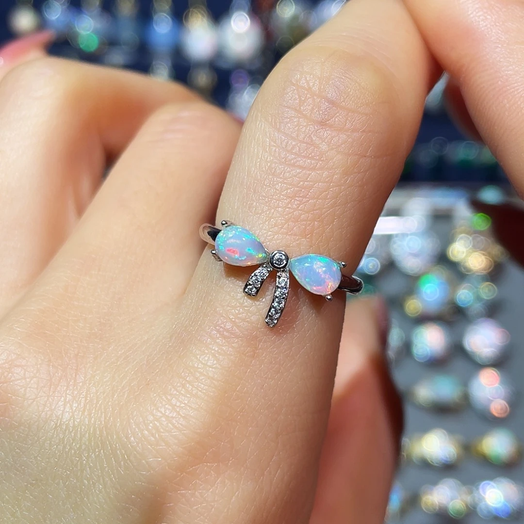 欧泊银S925镶嵌戒指