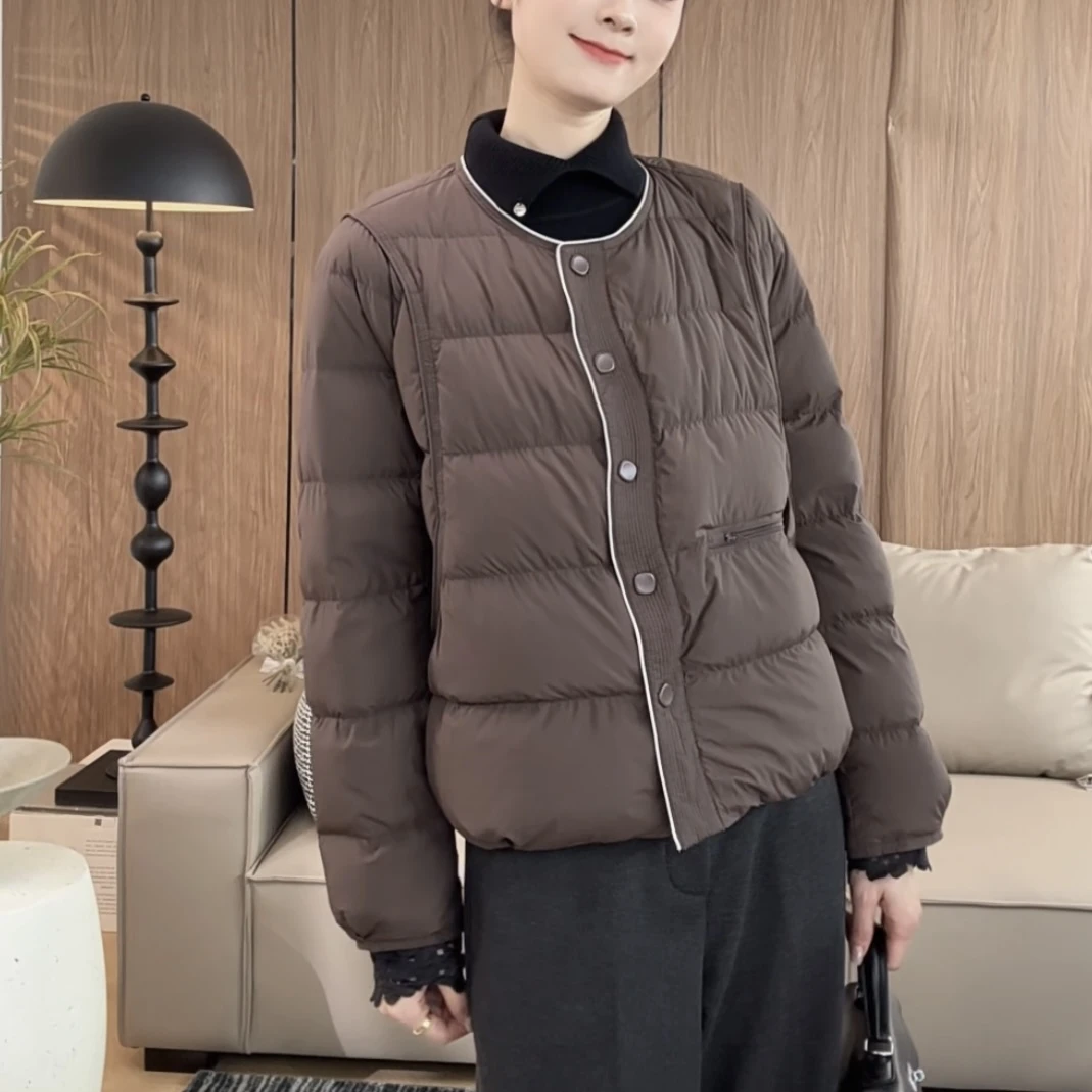 【小泡芙】冬季保暖羽绒休闲百搭圆领韩版羽绒服