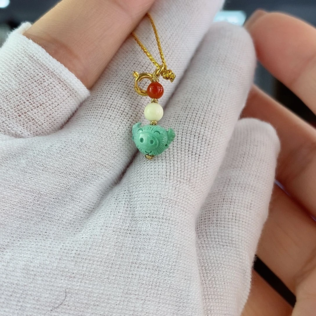 南红玛瑙珠宝奇石银S925镀金镶嵌