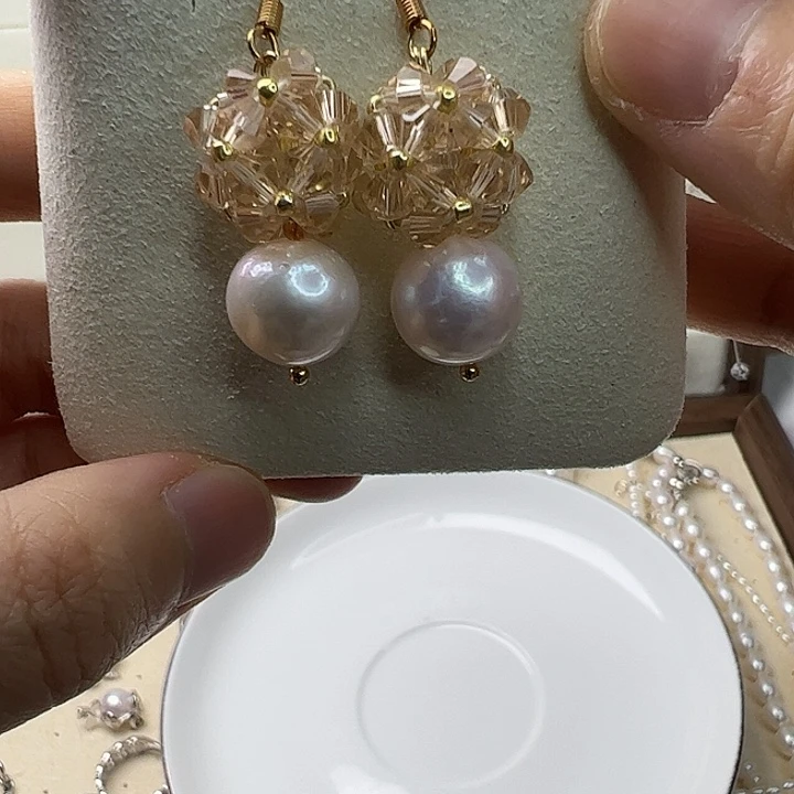 淡水珍珠耳饰未镶嵌11.5mm