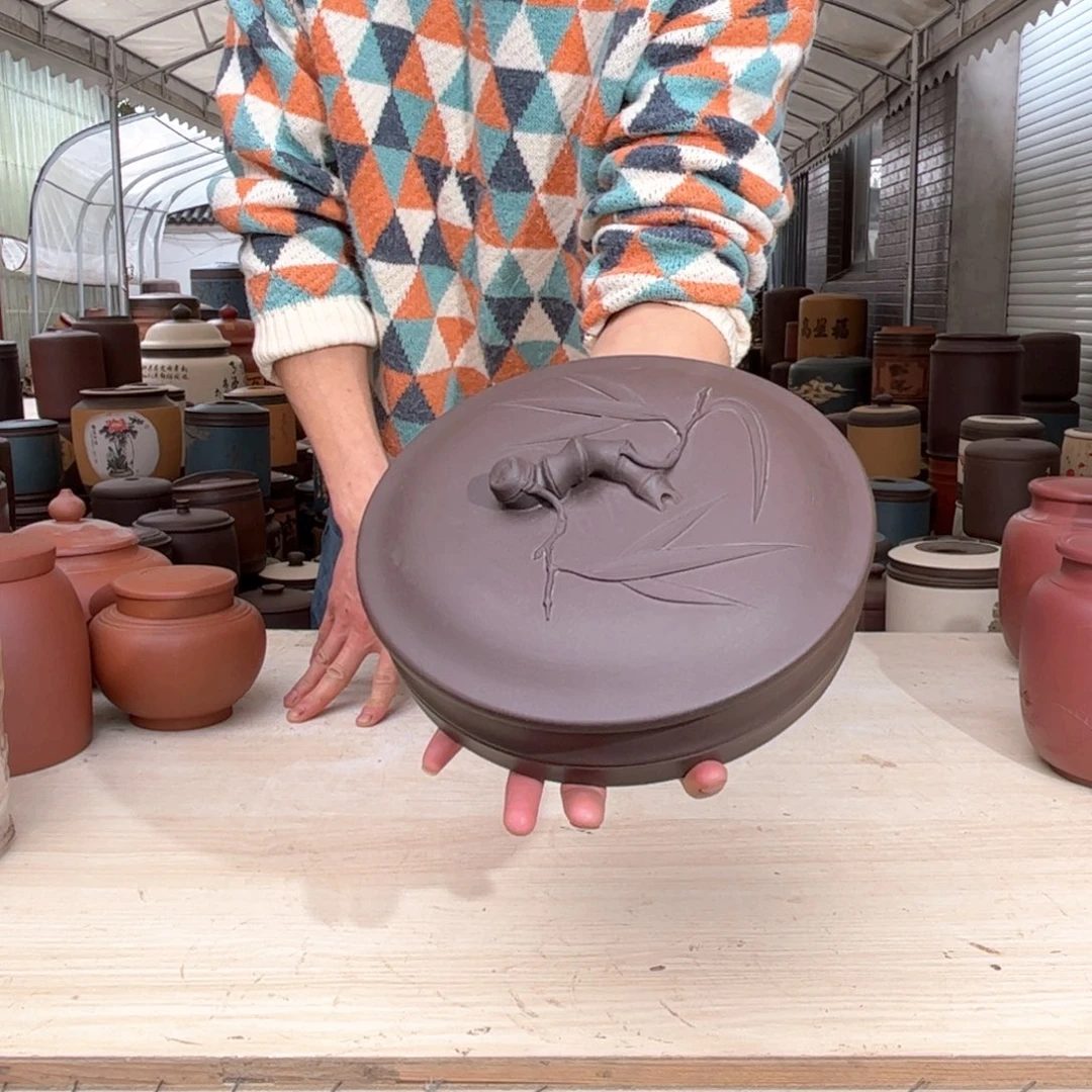 紫砂茶叶罐1饼茶叶罐