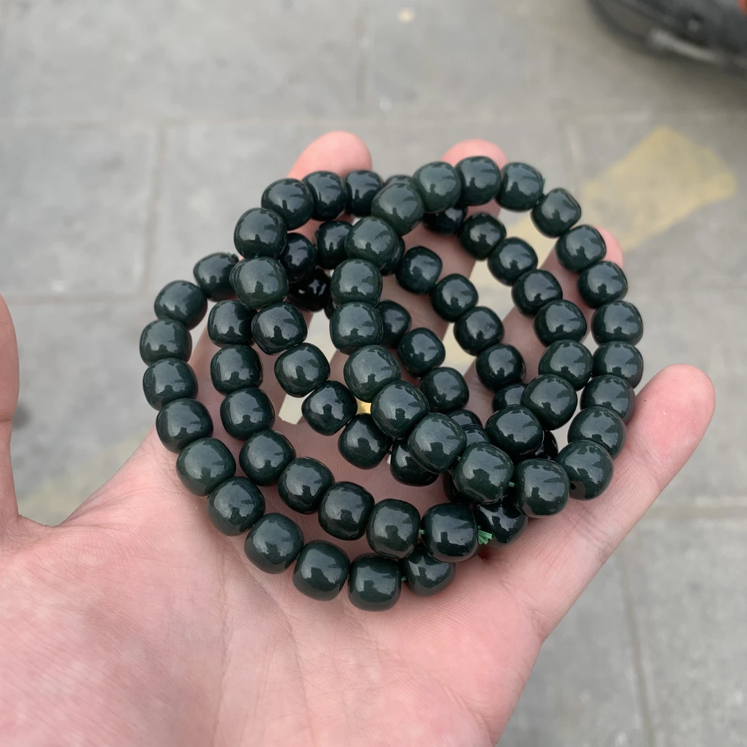 和田玉青玉手串多样性发货拍一发一