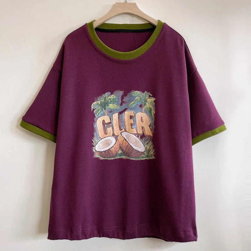 休闲短袖T恤时尚基础百搭宽松舒适显白潮流2025夏季新款YX105200