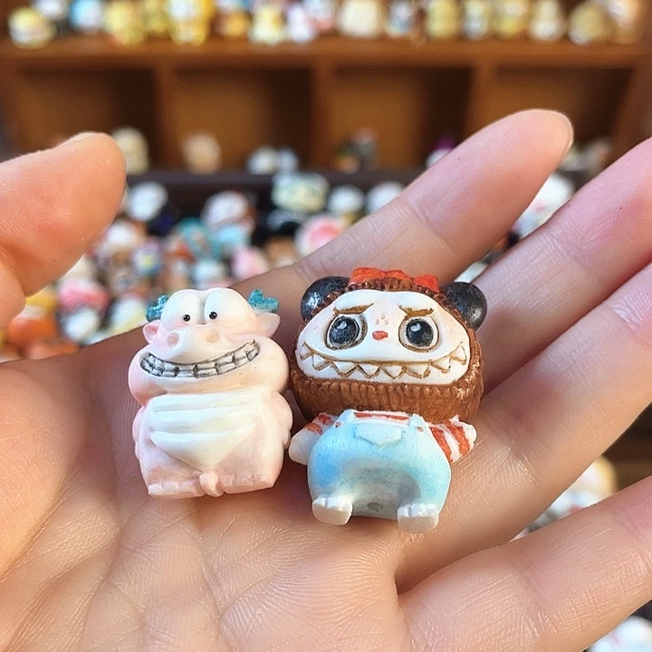 天然鹿角中号米妮拉布布大粉龙