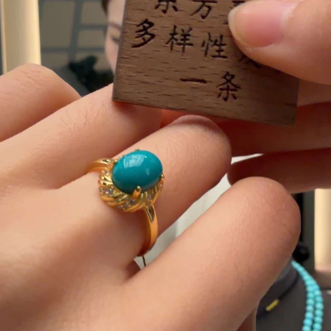 绿松石银S925镶嵌颈饰