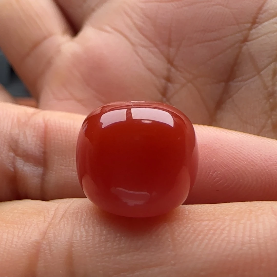 南红玛瑙未镶嵌老型13.5-12.4沙不匀
