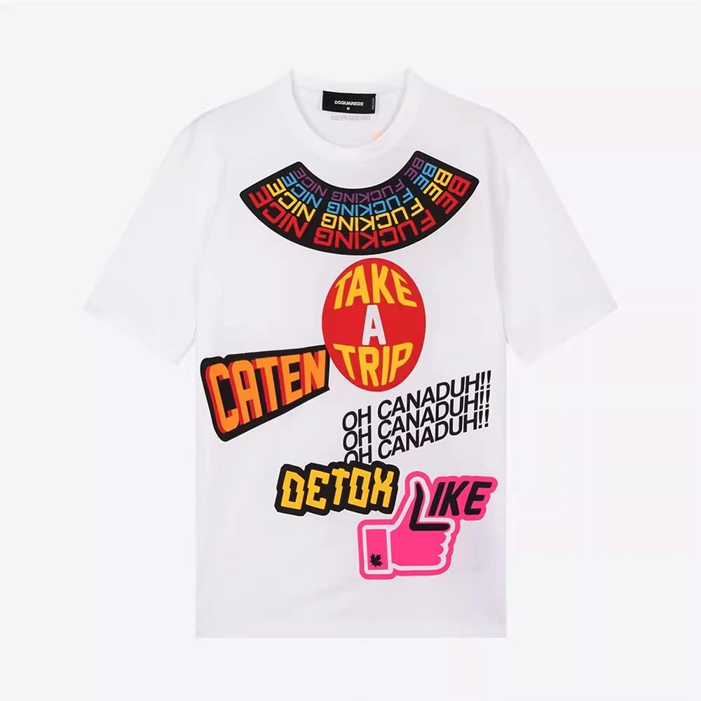 全新未使用DSQUARED2 D2二次方男圆领短袖T恤S74GD0561S22427100