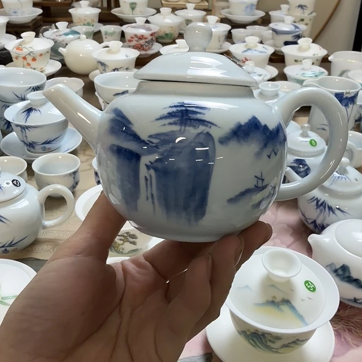 微瑕老物件影青系列泡茶壶