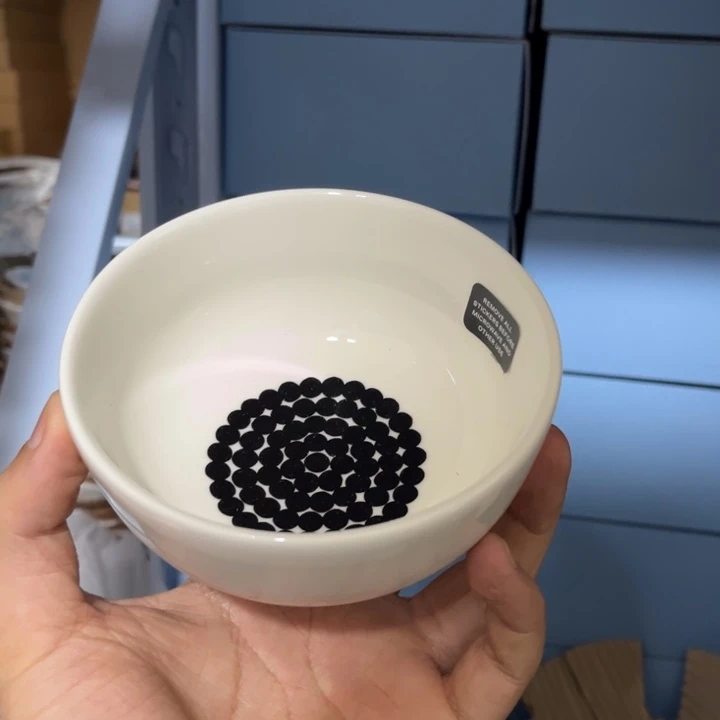 marimekko黑波点300ml米饭碗