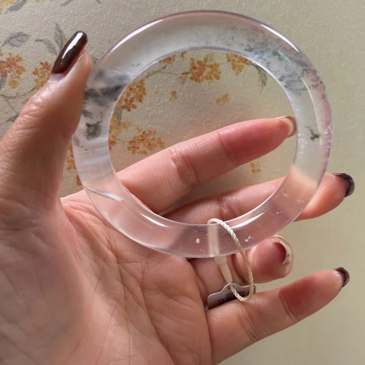 石英质玉未镶嵌手镯55-56漏花