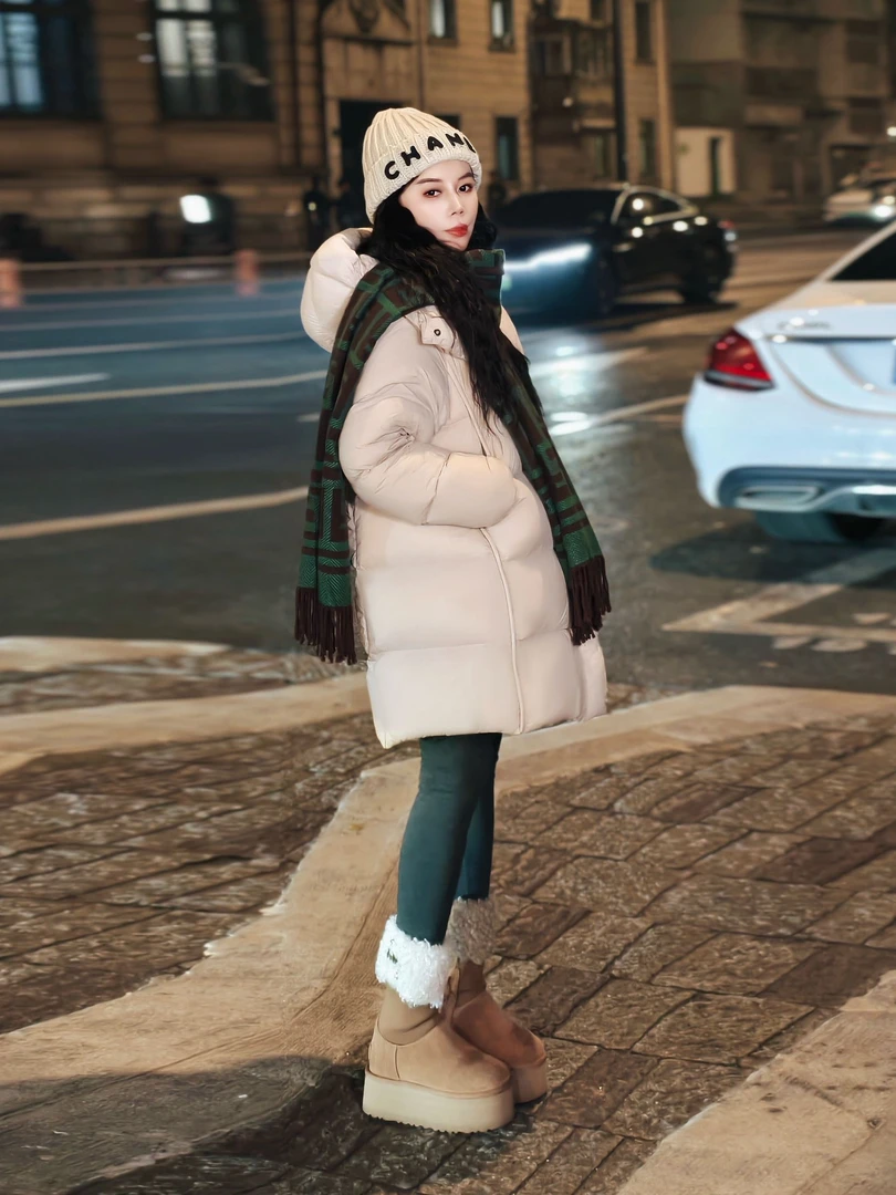 【张老板】95白鹅绒羽绒服中长款极寒连帽羽绒服16F609