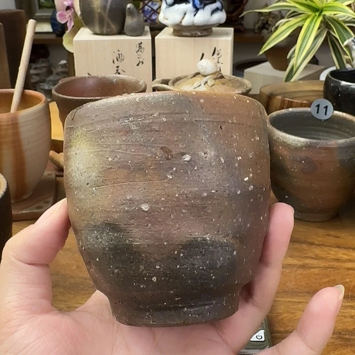 云****铃木黄弌备前烧汤吞福利一口价