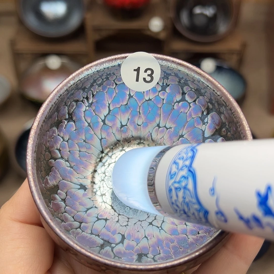 茶盏彩金建盏主人杯具